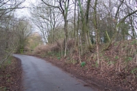 Station approach road from Himley Lane