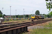 Track repair vehicles at Stourbridge Junction station