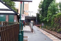Redditch station buffer stop and booking office