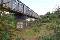 Redditch station footbridge viewed from platform