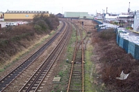 Rood End station site from Rood End Road