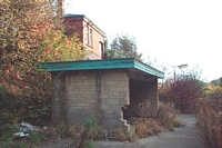 Smethwick West station Birmingham platform shelter