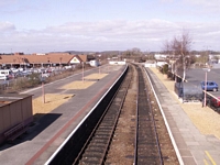 Stratford upon Avon station view from footbridge