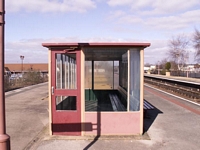 Stratford upon Avon station bus shelter waiting room