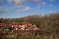 Windmill End halt embankment